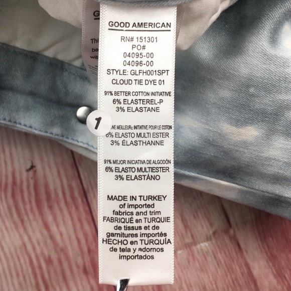 ☮️Good American Good Legs Cloud Tie Dye Skinny Size 25x28” - Picture 6 of 10